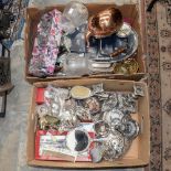 Silver plate including Viners copper tray etc