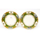 A pair of Coalport Chicago Exhibition plates,