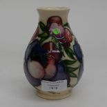 A Moorcroft vase in the Anemone blush pattern, 1st quality, designed by Emma Bossons,