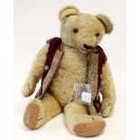 Chad Magna: A Chad Magna, blonde mohair teddy bear, Fred, brown and black glass eyes,