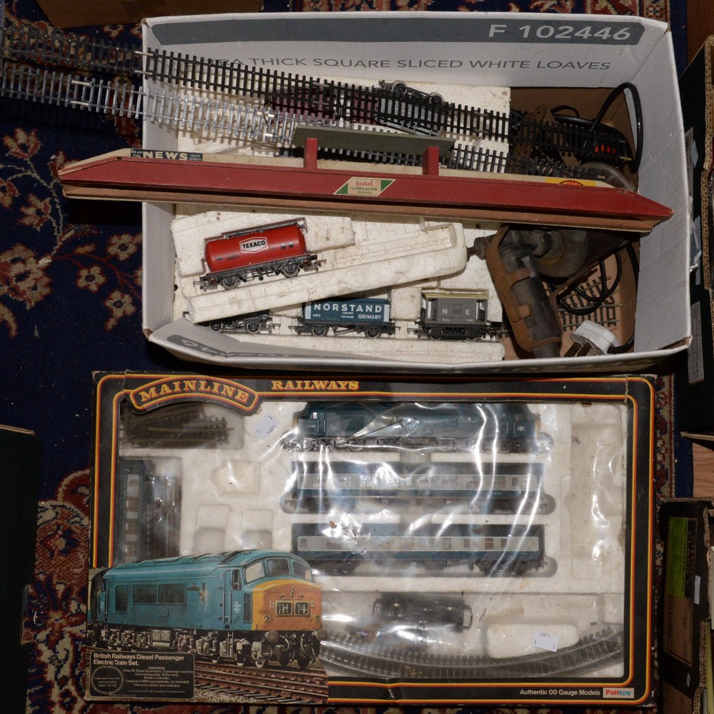 A collection of assorted model railway to include a boxed BR Diesel Passenger Electric Train Set
