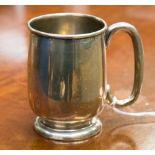 A silver tankard, weighing approx 5.86 ozt, Sheffield 1936, manufacturer stamp EV, engraved F.D.B.