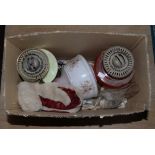 Two oil lamps with shades (1 box)
