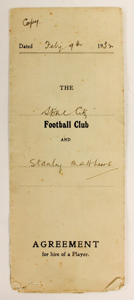 Stanley Matthews: A July 1932 contract for Stanley Matthews, his first contract at Stoke City, - Image 4 of 4