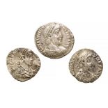 Roman Silver Siliquae of Valentinian I, Arcadius & Honorius.