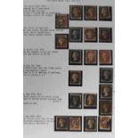 GB 1840 Penny Blacks x 22 + Penny Reds from black plates ( stated by vendor) x 20,