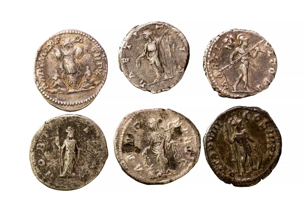 Group of six Severan period silver denarii. - Image 2 of 2