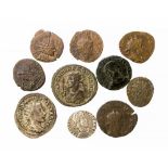 Roman Silver & Bronze Coin Group (10).