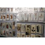 A box and tub containing a large quantity of cigarette cards, Carreras, Black Cat, Wills's,