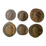 Roman Bronze Follis Group (6).