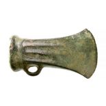 Bronze Age Ribbed Socketed Axe, 950-700 BC. A cast bronze socketed axehead of the late Bronze age.