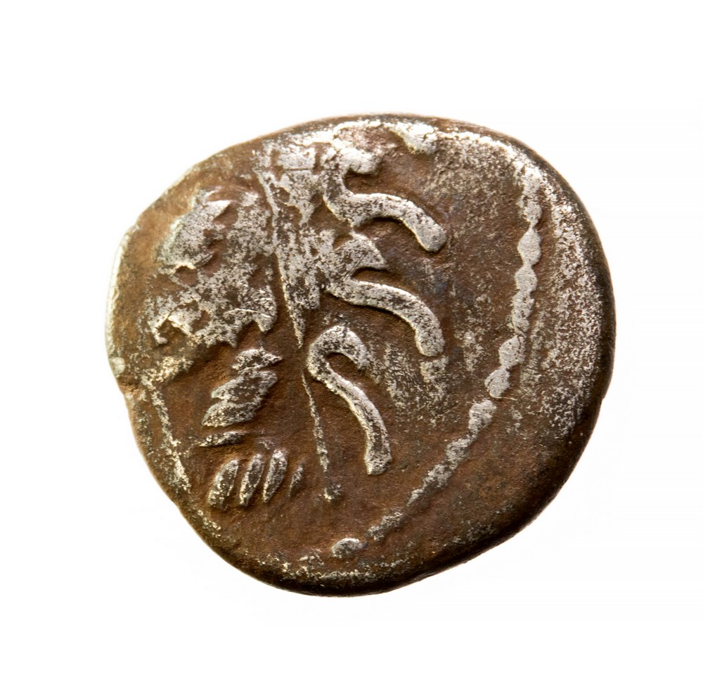 Gaul, Carnutes (area of Beauce) ANDECOM/ANDECOMBES denier (c. 45 BC). Obv. Head left. Rev.