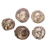 Roman Silver Denarius Group (5).