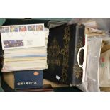 Box of stamps in packets and albums,