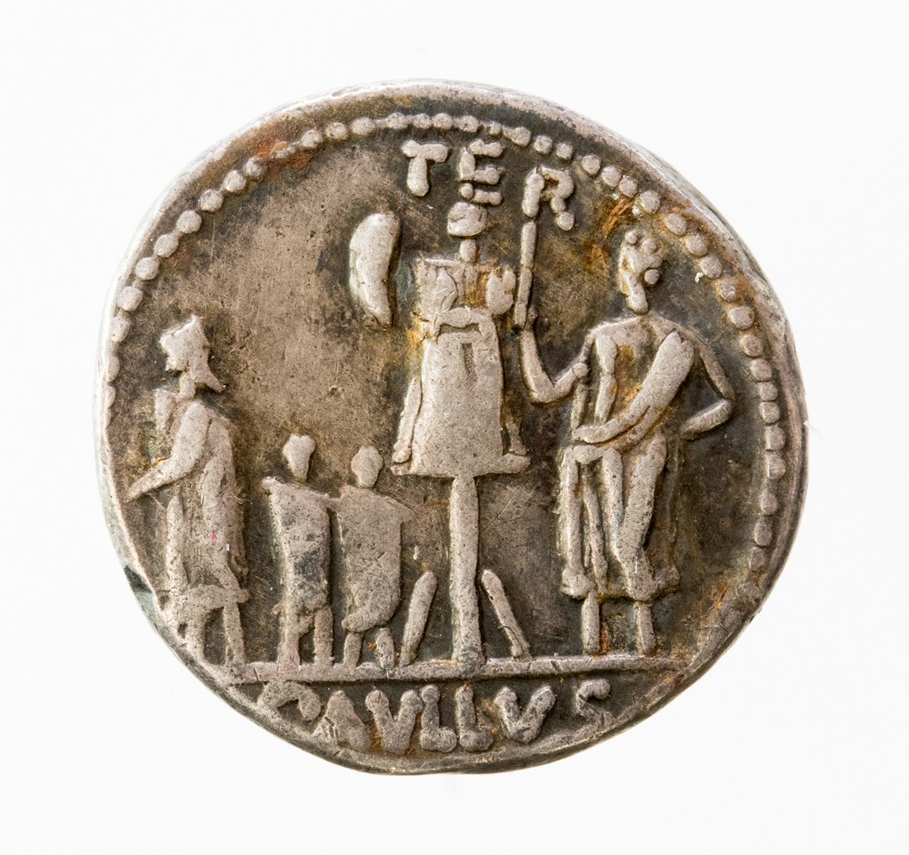 L. Aemilius Lepidus Paullus denarius, Rome, 62BC. Obv. - Image 2 of 2