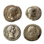 Four Roman Silver Denarii, to include: Trajan, Providentia standing left, RIC 361. 20mm, 3.