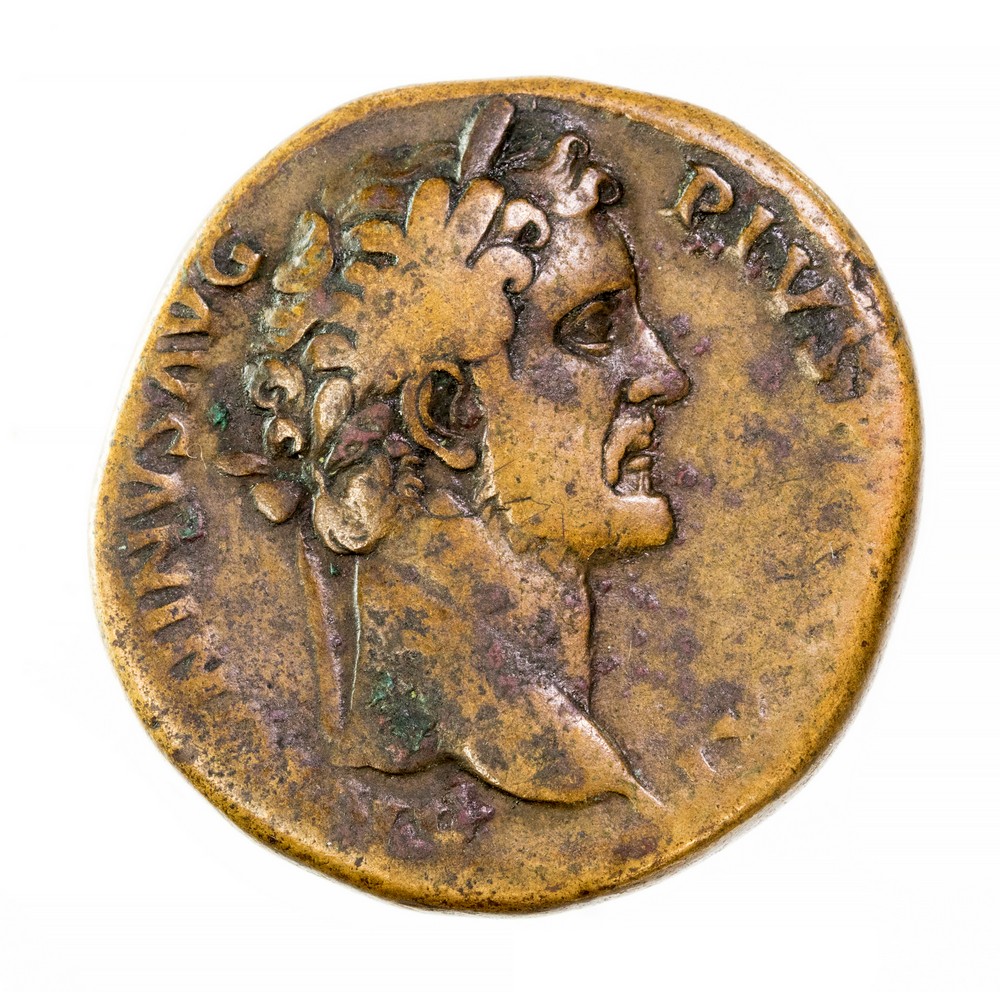 Antoninus Pius Sestertius, Rome. AD 147-148. Obv.