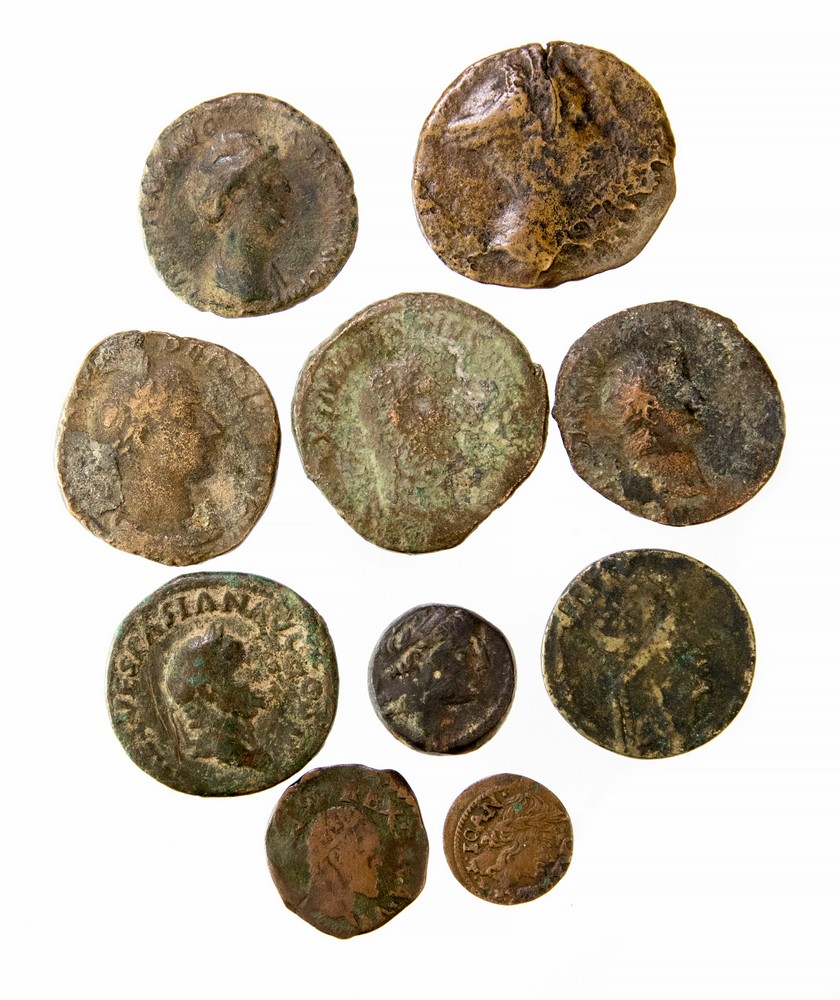 Sestertius/As group to include coins of Nero, Vespasian, Faustina I, Severus Alexander, Maximinus,