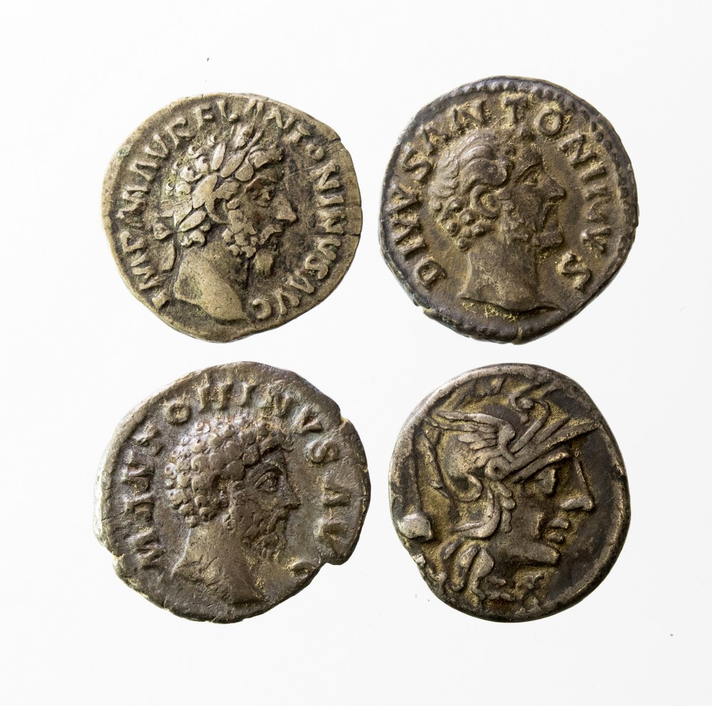 Roman silver denarii group to include: Divus Antoninus Pius/CONSCERATIO;