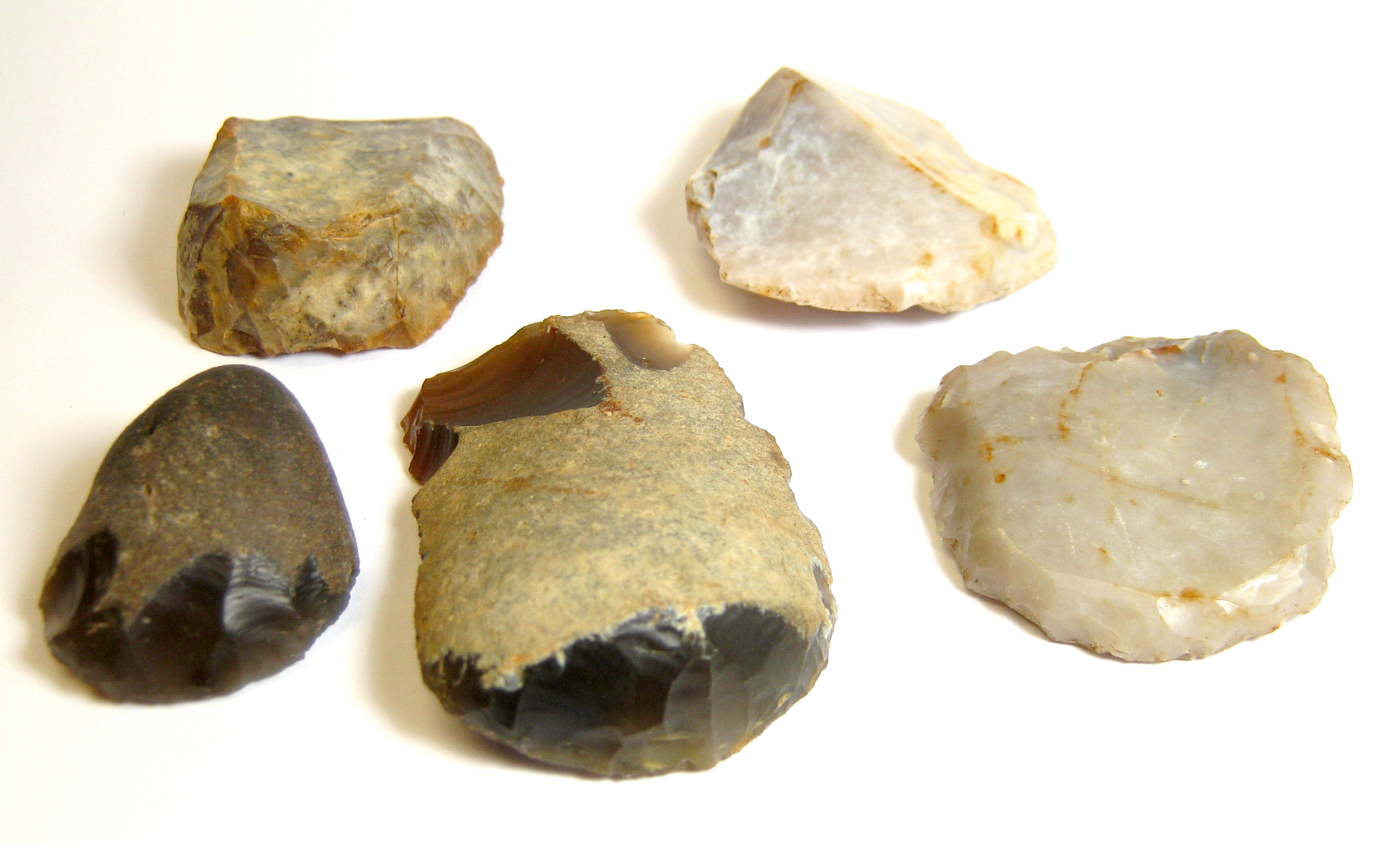 Neolithic to Early Bronze Age Flint Scrapers.