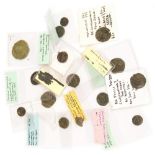 Fifteen Roman bronze coins to include: Magnentius centenionalis FELICITAS REIPVBLICAE, Trier,
