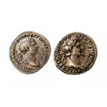 Silver denarii of Domitian and Trajan. Domitian, Rome, 88-89 AD: Obv.