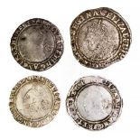 Elizabeth I Shilling & Sixpence Group (4). Shilling, 2nd issue, mm. martlet. S. 2555; 31mm, 5.90g.