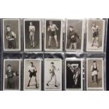 Ogden's: A complete set of 50 Ogden's 'Pugilists in Action' cigarette cards, G, 1928.