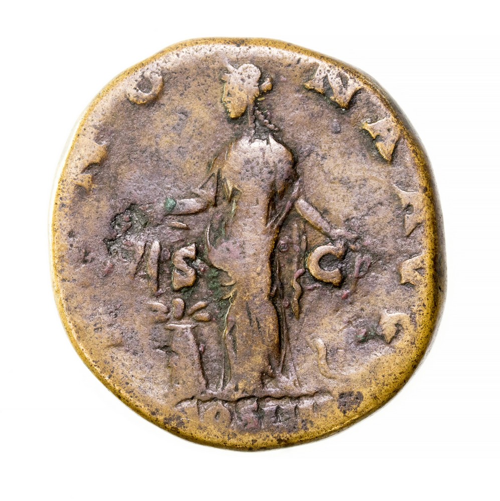 Antoninus Pius Sestertius, Rome. AD 147-148. Obv. - Image 2 of 2