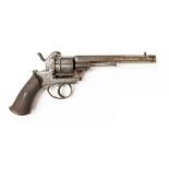 Belgian 12mm pinfire Revolver. Frame marked "L & T". Obsolete calibre, no licence required.