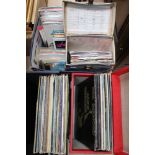 Four case of assorted LPs and records.