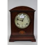 An Edwardian mahogany eight day mantle clock,