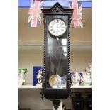 A German/Vienna wall clock, working with winder, key,