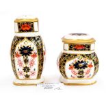 Two pieces of Royal Crown Derby, pattern 1128 cruet, pepper,