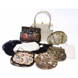 Ten assorted evening bags, early 20th century and later, beads, sequins,