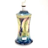 William Moorcroft, an Autumn Leaves lamp base, waisted form, underglaze gree signature,