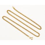 An 18ct gold fancy link chain, approx length 18'' with a total weight of approx 9.