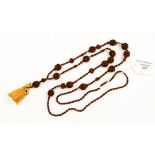 A string of Rosary beads,