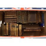 A quantity of books, mostly 18th-century Georgian English leather-bound,