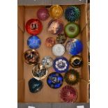 A large collection of paperweights to include Caithness, Langham, Isle of Wight,