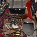 A good collection of metalware to include, tools, Yankee screwdriver, coal scuttle,