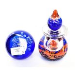 A Caithness burning passion scent bottle with stopper no 186-350 together with a Caithness