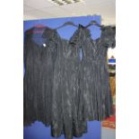 A 1950 black lace dress,