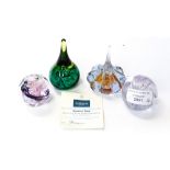 Three Caithness paperweights,