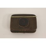 An early 19th Century copper snuff box, inset with a George III 1799 Halfpenny,