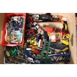 Four boxes of boxed and unboxed Diecast vehicles to include Matchbox, Lledo,