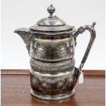 Silver plate Stein (lid a/f) by Meriden & Co,