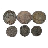 Roman Bronze Follis Group (6).