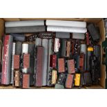 One box of unboxed rolling stock, and locomotives, mainly Hornby.