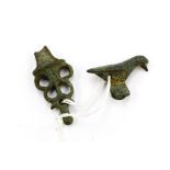 Roman Key Handle & Bird Figure, 1st-3rd Century AD.